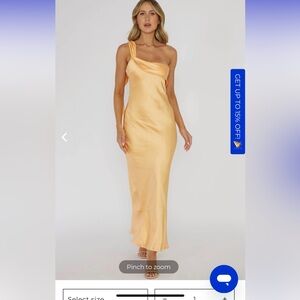 Brand new Selfie Leslie, “CARMEL ONE-SHOULDER SASH MAXI DRESS ROCKMELON”.